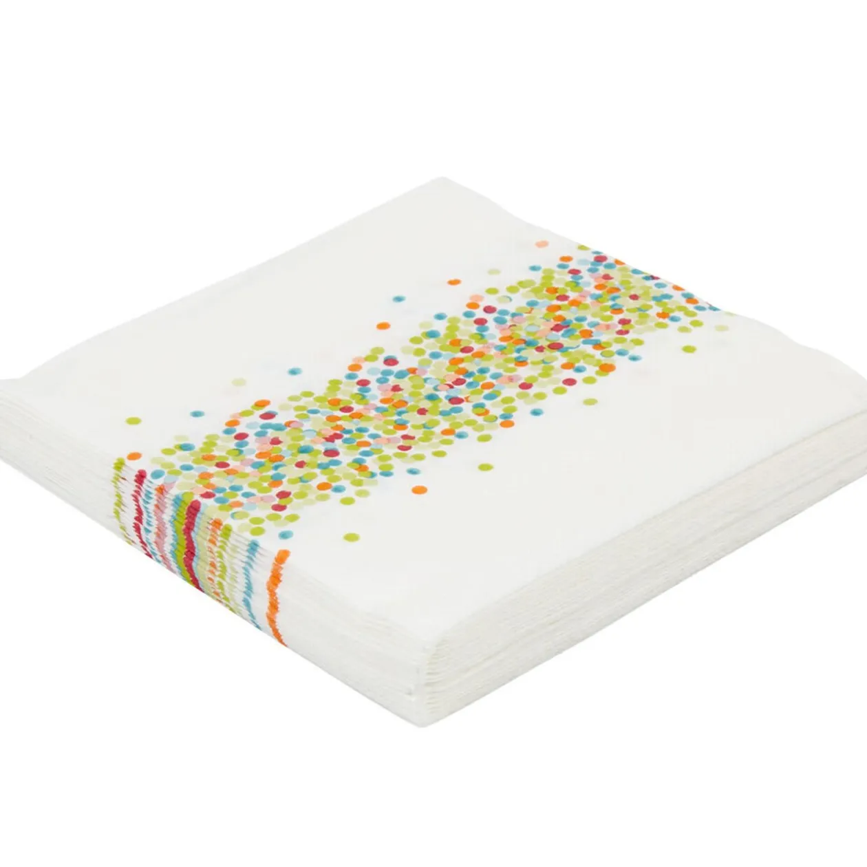 Serviette en papier design confettis multicolores x20