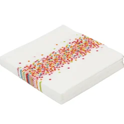 Serviette en papier design confettis multicolores x20