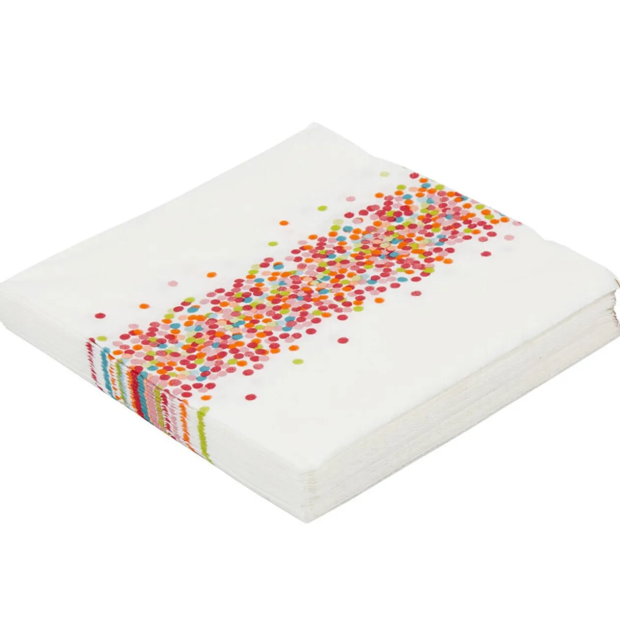 Serviette en papier design confettis multicolores x20