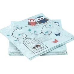 Serviette en papier design hiboux x20