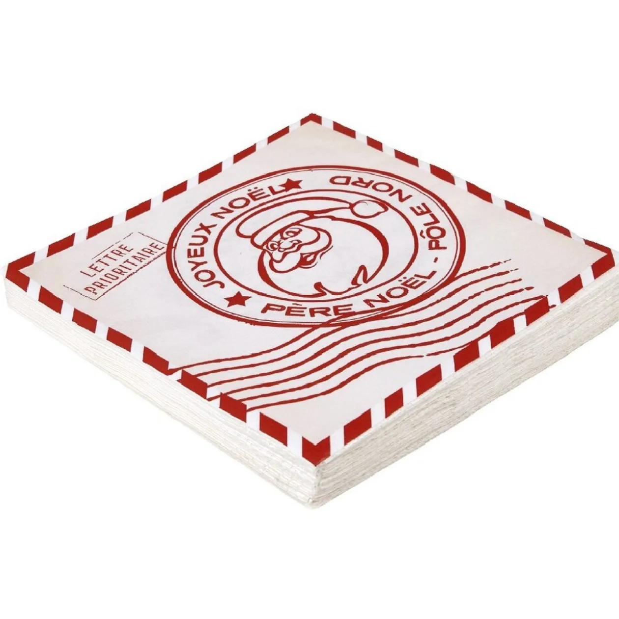 Serviette en papier design lettre père noël x20