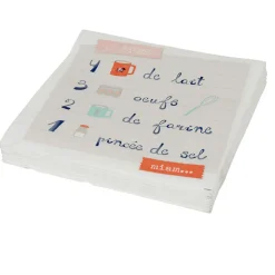 Serviette en papier design recette crêpe