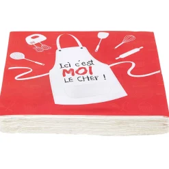 Serviette en papier design le chef x20