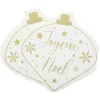 Serviette en papier design boule de Noël x10