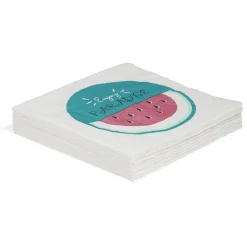 Serviette en papier exotique motif pastèque x20