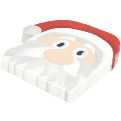 Serviette en papier forme tête de Père Noël x12