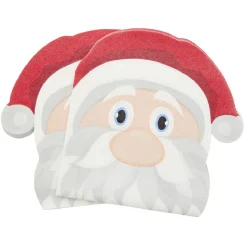 Serviette en papier forme tête de Père Noël x12