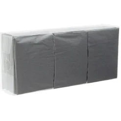 Serviette en papier gris argenté x12