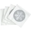 Serviette en papier imprimé flocon gris argenté x20