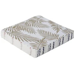 Serviette en papier imprimé feuille de palmier doré x20