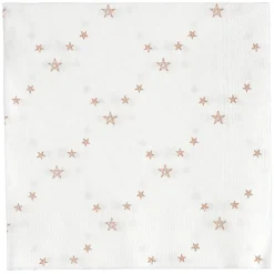 Serviette en papier imprimé étoiles dorées x20