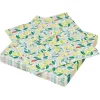 Serviette en papier imprimé feuillage multicolore x20