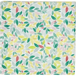 Serviette en papier imprimé feuillage multicolore x20
