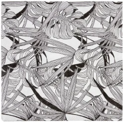 Serviette en papier imprimé noir et blanc x20
