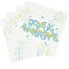 Serviette en papier Joyeux anniversaire et feux d'artifice x 16