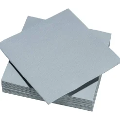 Serviette en papier microgaufré Tex Touch 2 plis uni gris x50