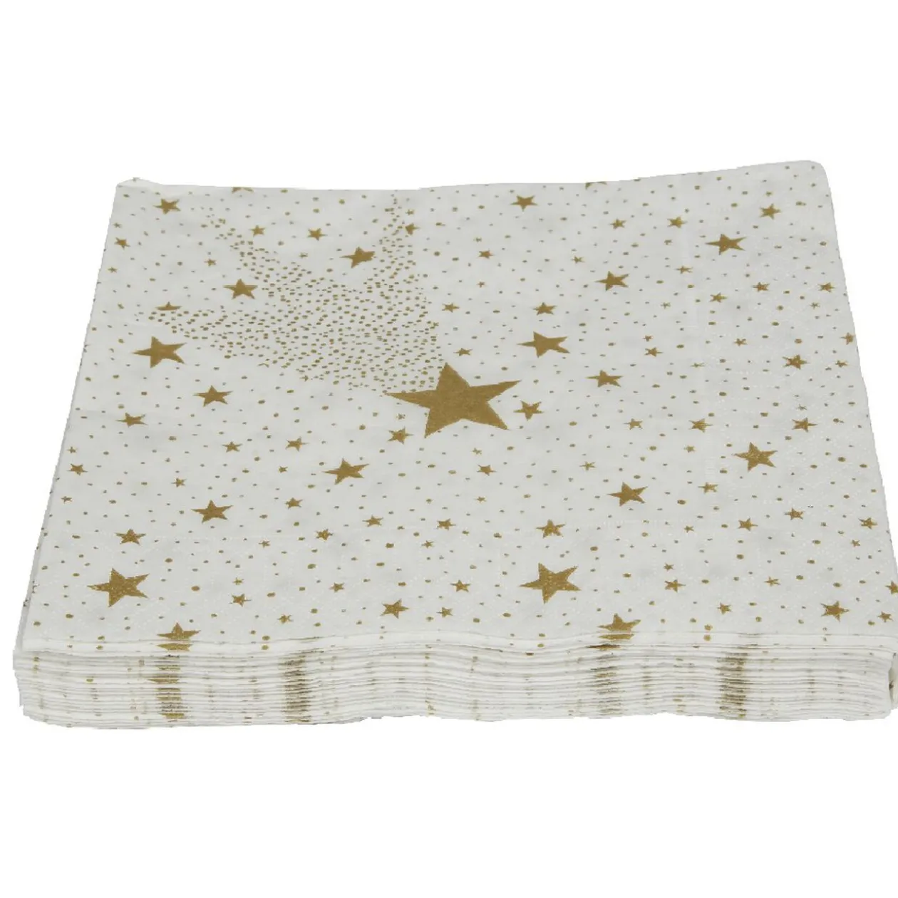 Serviette en papier motif étoiles dorées x20