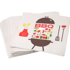 Serviette en papier motif barbecue x20