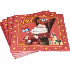 Serviette en papier motif père Noël x20