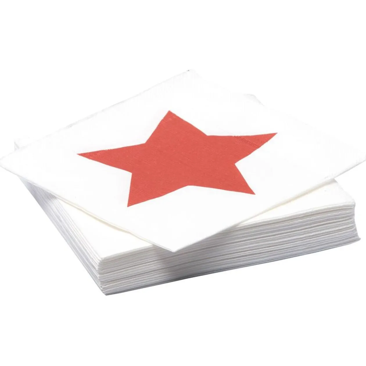 Serviette en papier motif étoile rouge x20