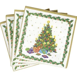 Serviette en papier motif Sapin de Noël x50