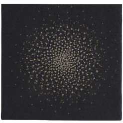 Serviette en papier noire pépites d'or x20