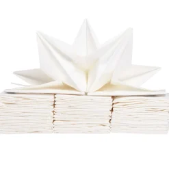 Serviette en papier pré pliée ivoire x12