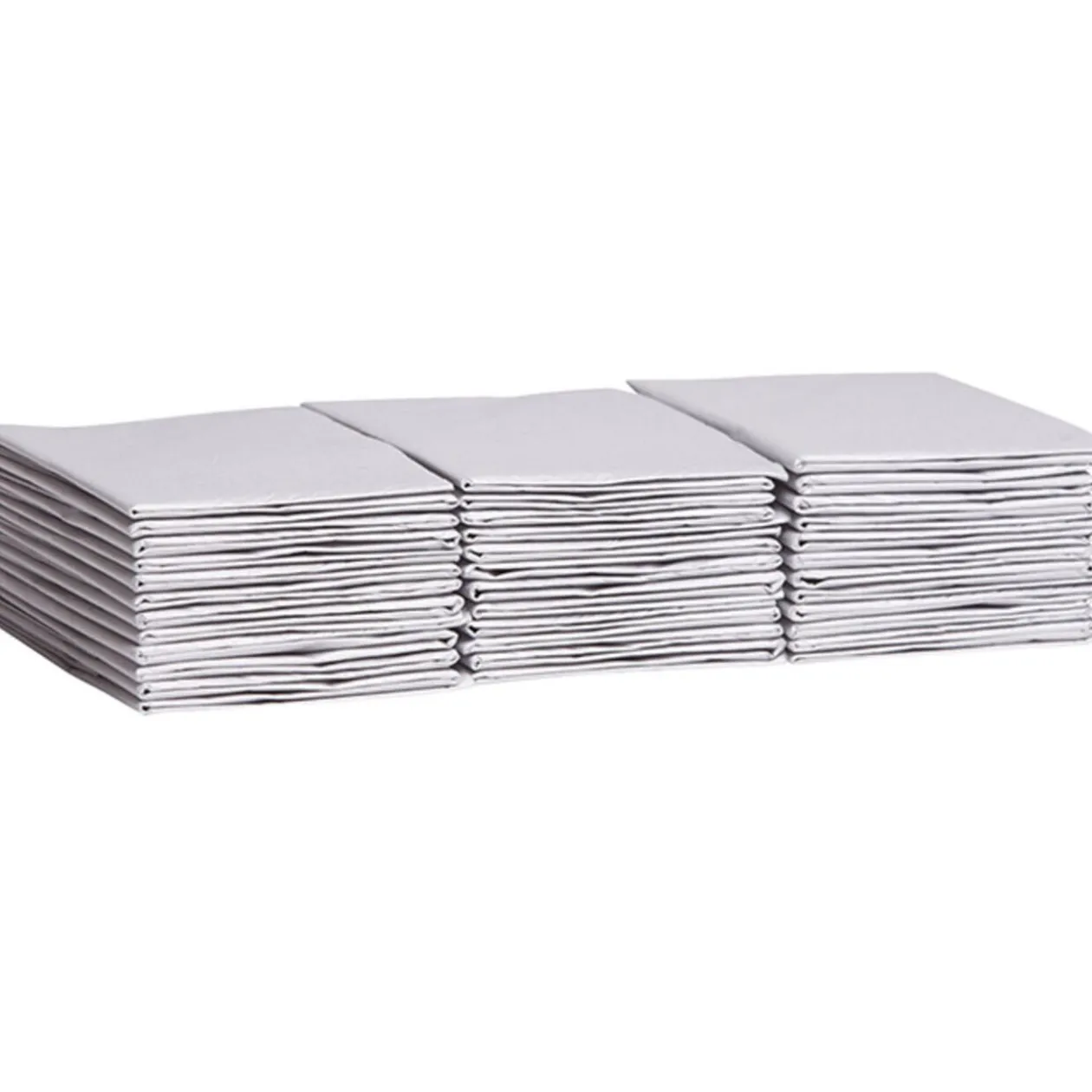 Serviette en papier pré pliée argentée x12