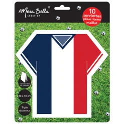 Serviette en papier prépliée maillot de foot x10