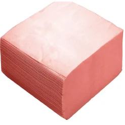 Serviette en papier uni corail x100