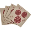 Serviette jetable beige et rouge x20
