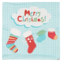 Serviette jetable design chaussettes de noël x20