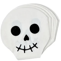 Serviette jetable Halloween motif tête de mort x10