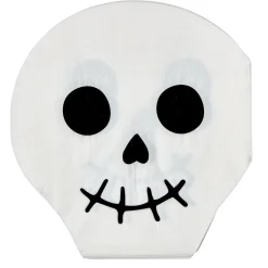 Serviette jetable Halloween motif tête de mort x10