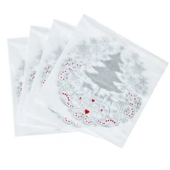 Serviette jetable motif sapin givré x20