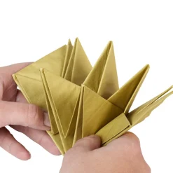 Serviette jetable pré pliée dorée x12