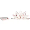 Serviette jetable pré pliée blanche étoiles rouges x12