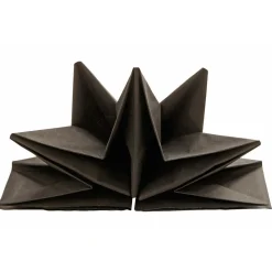 Serviette jetable pré pliée noire x12