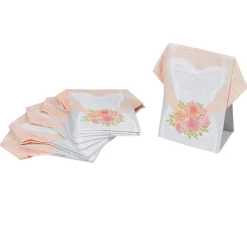 Serviette jetable pré pliée design robe de mariée x10
