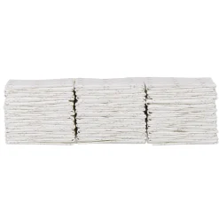 Serviette jetable pré pliée blanche étoiles argentées x12