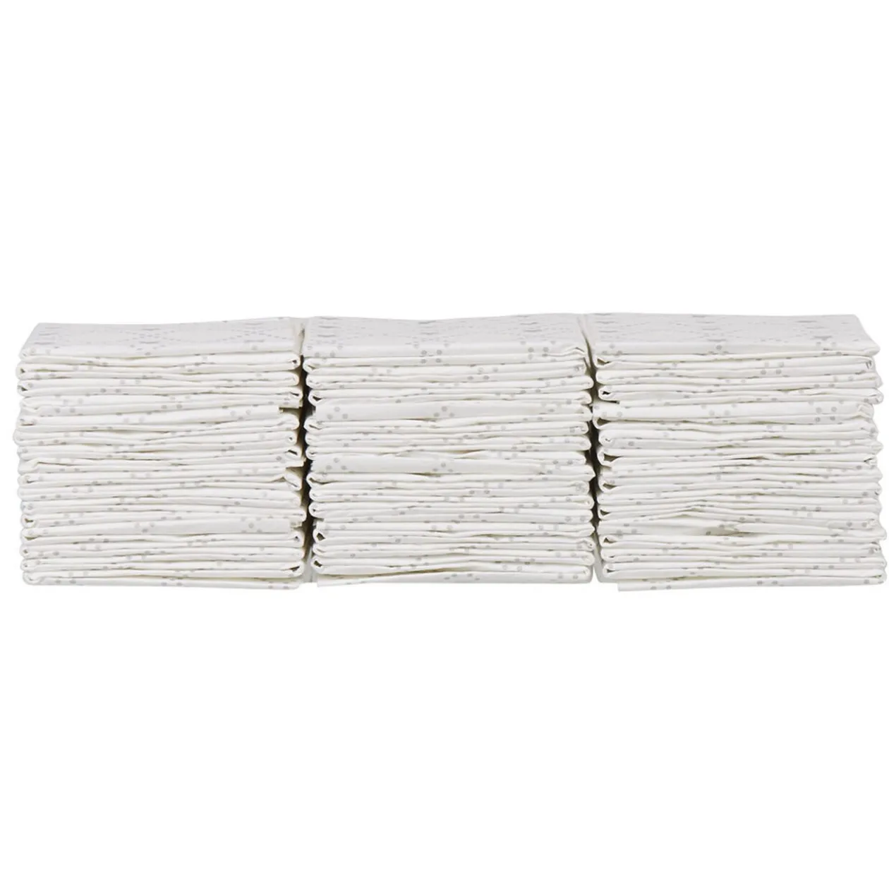 Serviette jetable pré pliée blanche étoiles argentées x12