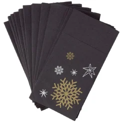 Serviette kangourou en papier motif flocon de neige x20