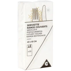 Serviette kangourou en papier motif flocon de neige x20