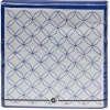 Serviette papier blanche motif rosace bleu x20