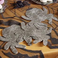 Serviette papier Halloween forme araignée noir x20