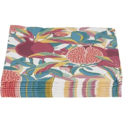Serviette papier motif exotique grenade feuillage 40x40cm 3 plis x20