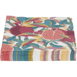 Serviette papier motif exotique grenade feuillage 33x33cm 3 plis x20