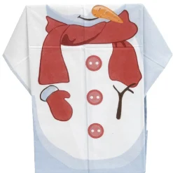 Serviette pré pliée bonhomme de neige x10