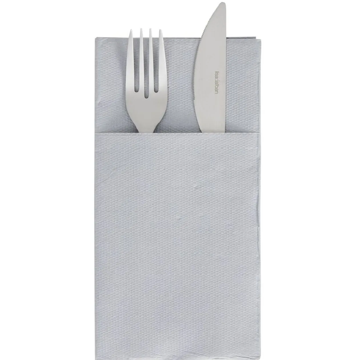 Serviette range couverts 40cm gris x20