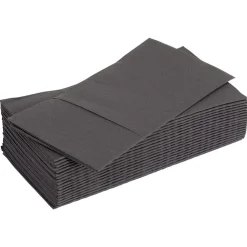 Serviette range couverts 40cm noir x20